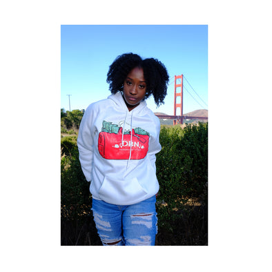 WHITE MAKING MONEY MOVES INSCRIPTION soft  hoodie