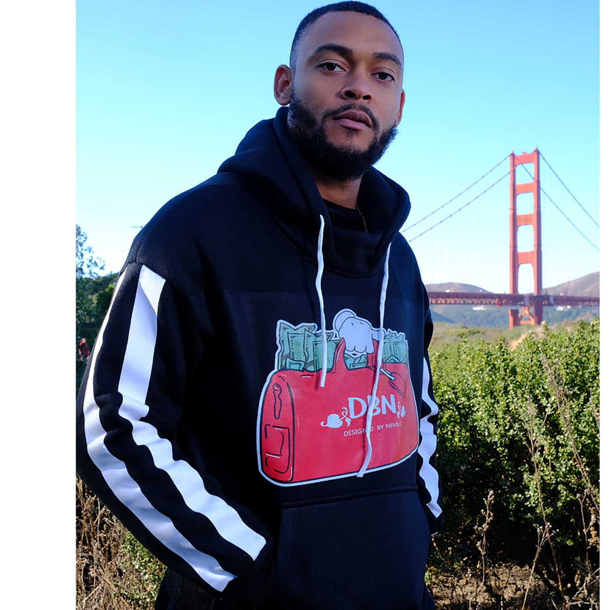 SECURE THE BAG STRIPE HOODIE